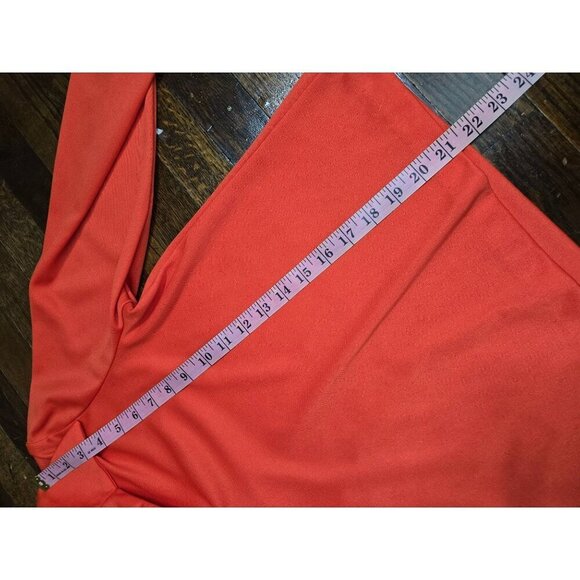 Vintage 70s Red Collared Neck Basic Shirt - Picture 7 of 9